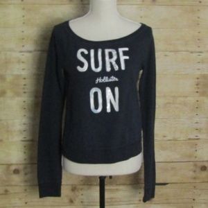 Hollister Tops - HOLLISTER CROP TOP SWEAT SHIRT BLUE EUC SIZE XS Hollister Tops - HOLLISTER CROP TOP SWEAT SHIRT BLUE EUC SIZE XS